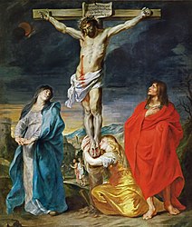 Crucifixion with the Virgin Mary, St John and St Mary Magdalene 1617-1619