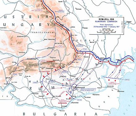 Verdere aanvallen van de Centralen en stabilisatie van het front, november 1916 tot januari 1917