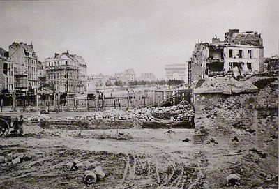 Porte Maillot, vers l'avenue de la Grande-Armée en 1871