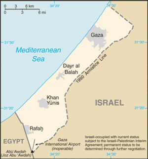 CIAn kartta Gazan kaistasta