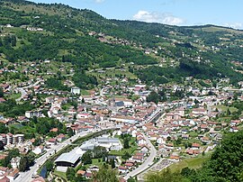 The centre of La Bresse, seen from the Roche du Daval