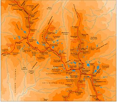 Mapa pasma górskiego