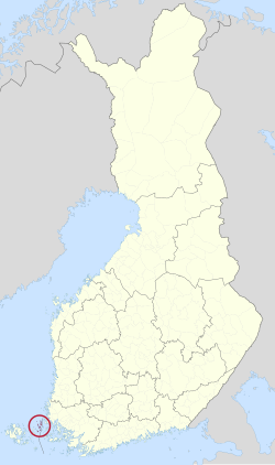 Location of Brändö in Finland