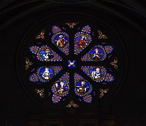 Grisolles (Tarn-et-Garonne), St. Martin Church. Rose window.