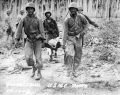 U.S. 5th Marines evacuate injured personnel during actions on Guadalcanal on November 1, 1942.