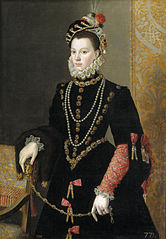 Retrato de Isabel de Valois, de Pantoja de la Cruz.