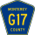 County Road G17 marker