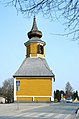 Erhaltener Kirchturm der abgebrannten Holzkirche von Orivesi