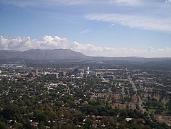 Skyline of Riverside, California