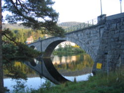 View of the Nidelva river in Åmli