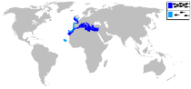 Distribución del dentón común