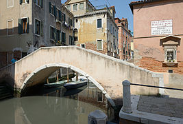 The "Ponte Ruga Bela" bridge in Venice