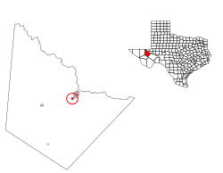 Location of Lindsay, Texas