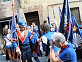 Siena, Italien: Umzug der Contrada "Nicchio" durch die Altstadt