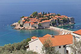 Isola Sveti Stefan en Budva.