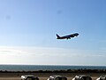 Airbus A321 G-OZBF takes off from Almeria Airport