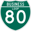 Щит-знак бізнес-кільця Interstate 80