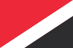 Flag of Sealand (diagonal tricolour)