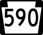 Pennsylvania Route 590 marker