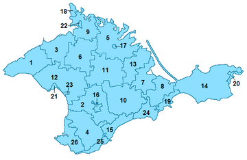 Qırımnıñ memuriy-territorial bölünüvi