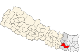 Distretto di Udayapur – Localizzazione