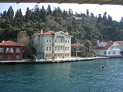 Ottoman era waterfront houses (yalı) on the Bosphorus.