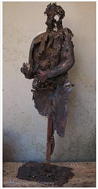 La migrante, bronze déchiqueté, Ht.110 cm, 2015