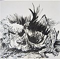 Le Choléra, encre de Chine, 23x23cm, 1976