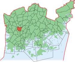 Position of Pohjois-Pasila within Helsinki