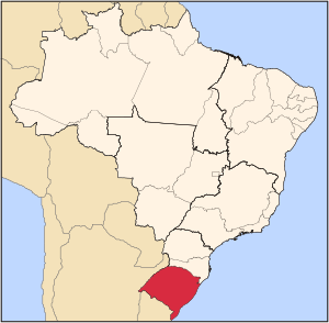 Localização do Rio Grande do Sul no Brasil