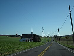 PA 866 southbound in Huston Township