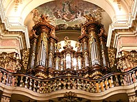 Organo barocco della chiesa di San giacomo a Praga.