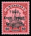 Stamp of German Togo overprinted by the British occupation forces