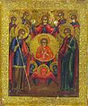 19th century Russian icon of the Synaxis of the Archangel Michael depicting the seven archangels of Eastern Orthodox tradition.