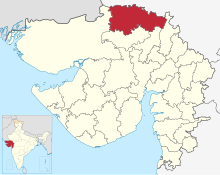 Banaskantha in Gujarat (India).svg