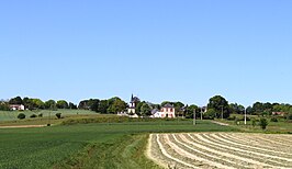 Zicht op het dorp