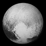 Pluto fotograferad av New Horizons (13 juli 2015).