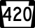 PA Route 420 Alternate Truck marker