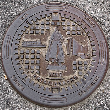 Manhole cover in Kristiansund, Norway