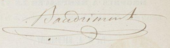 signature d'Alexandre-Édouard Baudrimont