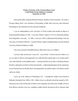 PDF document of Ford's written testimony