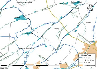 Réseau hydrographique de Coudroy.