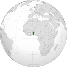 Location of  بېنين  (آسمانی) – in افریقا  (آسماني & خاورینه) – in افریقایي ټولنه  (آسماني)