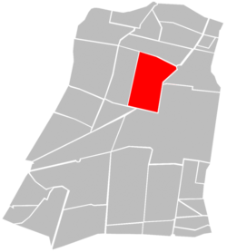 Location of Colonia Guerrero (in red) within Cuauhtémoc borough