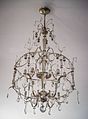 Crystal chandelier designed by Ragnar Östberg for the nation house. Hanging in the nation's great hall.