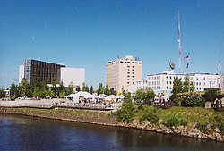 Downtown Fairbanks from the Chena River.