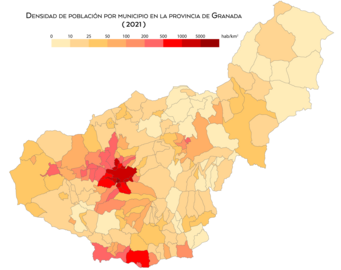 Densidad por municipios 2021