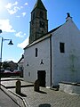 A view of the old 1830s firestation in the 'Jougs'. The doors to the right of the stone pillars.