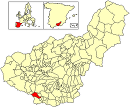 Otívar – Mappa