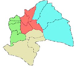 Afak district in light blue